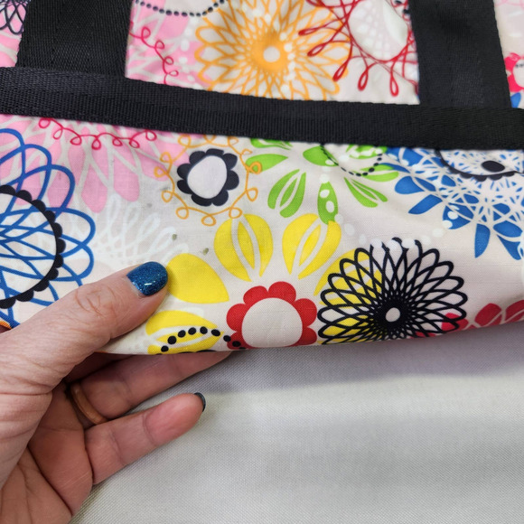 LeSportsac Medium Womens Floral Print Shoulder Travel Tote Bag Multicolor - Picture 10 of 10